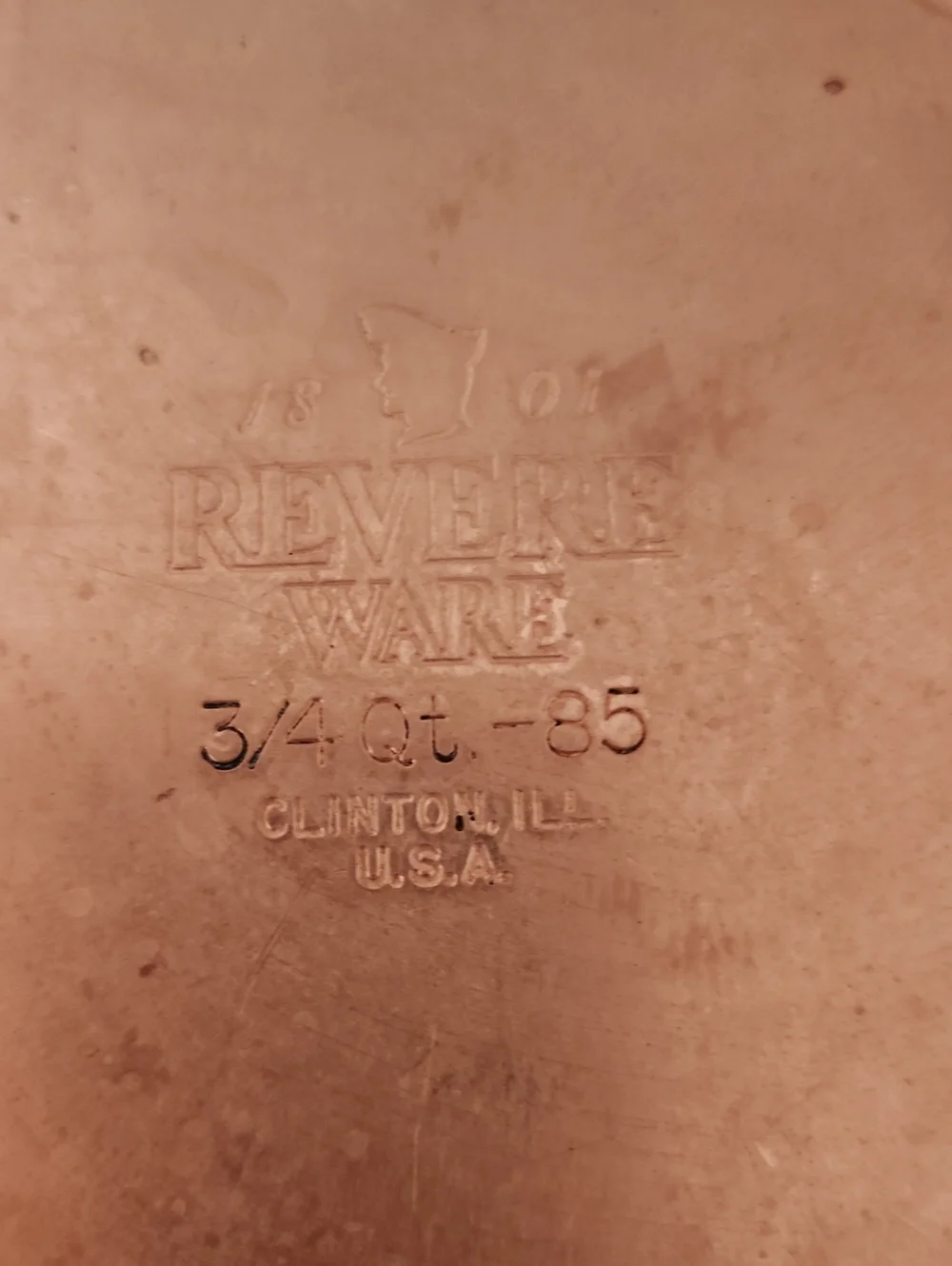 Vintage Revere Ware 3/4 Qt. Saucepan